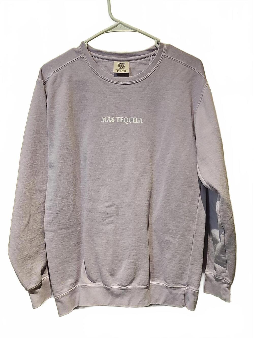 Comfort Colors Sweatshirt Mas Tequila Lavender Size Small